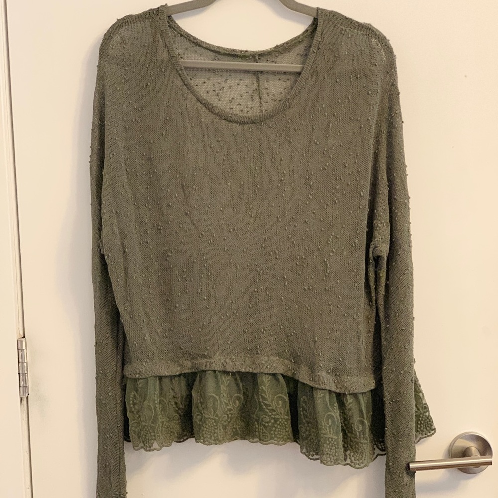 Sheer Peplum top